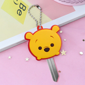 Tùy Chỉnh Động Vật Thỏ Gấu Ếch Phụ Nữ Dễ Thương Vui Món Quà Trẻ Em Dễ Thương Silicone <span class=keywords><strong>Key</strong></span> Mũ Bao Gồm Vòng Chìa Khóa Chủ Biểu Tượng Tùy Chỉnh Cho Cô Gái - Product Image 3