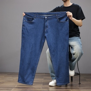Jeans amples pour hommes grandes tailles 8XL, pantalon cargo en denim extensible, pantalon à jambes larges surdimensionné, vêtements pour personnes de <span class=keywords><strong>grande</strong></span> <span class=keywords><strong>taille</strong></span> - Product Image 2