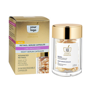 Retinol <b>Face</b> Serum Ampoule With Squalane Organic AntiAging For Women - Product Image 1