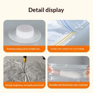 Transparent PVC Storage <b>Bag</b> with Carry Handle Foldable T Shirt Packing <b>Bag</b> for Garment Transport - Product Image 4
