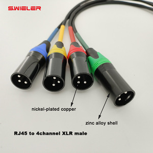 <span class=keywords><strong>Cavo</strong></span> Cat6 Snake RJ45 a XLR Ethercon Splitter Box DMX Audio segnale Extender con 4 canali 3pin maschio femmina connettore di spine XLR - Product Image 3