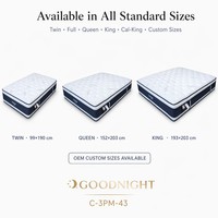 Maßgefertigte Langlebige Latex-Hybrid-Matratzenauflage OEKO-TEX Natürlicher Talalay Taschenfederkern für Hotel-Schlafzimmer King Queen OEM ODM Großhandel