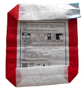 Heat Seal Sealing & Handle Feature laminated PP woven valve top inner kraft Cement bags
