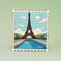 Style moderne Tour Eiffel Paris Aimant pour réfrigérateur Forme de tampon en métal personnalisable pour cadeau souvenir ou logo pour réfrigérateur