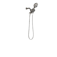 Système de douche de salle de bains 2-en-1 à double fonction contemporaine 35 réglages Massage par la pluie à main Jet de pulvérisation Finition laiton brossé