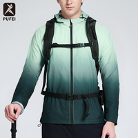 Veste de survêtement à capuche pour homme en polyester 100% avec dégradé de couleurs personnalisé, vêtements de sport respirants, fabricant OEM et ODM