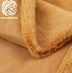 Plush Fabric Faux Fur Fabric Wholesale 100 Polyester Long Pile Plush Faux Rabbit Fur Fabric For Garment