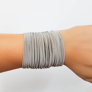 Vente <span class=keywords><strong>de</strong></span> la fête des mères-Bracelets <span class=keywords><strong>de</strong></span> <span class=keywords><strong>guitare</strong></span> en or, Bracelets à ressort en acier inoxydable, ensemble <span class=keywords><strong>de</strong></span> Bracelets en or - Product Image 4