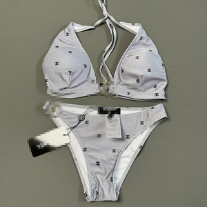 Venda quente Estilo Personalizado das Mulheres Praia Swimwear Novo Design de Duas Peças Biquíni Set Atacado Carta Padrão Maiôs