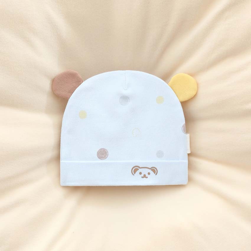 Gorro de oso de puntos azul