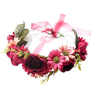 MH-0121 Réglable Fleur Couronne Bandeau Halo Couronne Florale Guirlande Coiffe pour maternité photo Mariage robe enceinte - Product Image 1