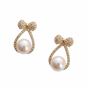 Vendita calda di tendenza stile coreano fatto a mano stella farfalla cuore strass orecchini pendenti alla moda all'ingrosso gioielli di perle - Product Image 2