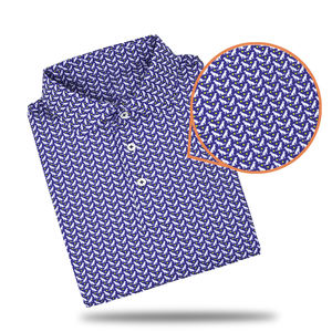 Polos de Golf Personalizados para Hombre, de Manga Corta, de Secado Rápido, de Poliéster y Elastano, con Estampado Completo y Logotipo Bordado - Product Image 4