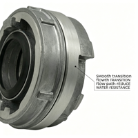Sambungan Reducer Aluminium Tipe Rusia Standar GOST untuk Selang Pemadam Kebakaran, Adaptor Pengurang untuk Perlindungan Kebakaran Industri