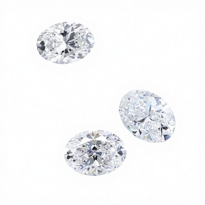 เครื่องประดับเพชร CVD ขายส่ง 2 กะรัต รูปทรงวงรี สี D ความสะอาด VVS2 พร้อมตัวเรือนเพชร CVD ราคาขายส่ง - Product Image 1