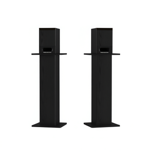 Soportes para Altavoces D0100X3W8HT en Roble Negro, 11.81 X 11.81 X 31.50 Pulgadas, Soporte para Sistema de Cine en Casa, para Equipos de Audio - Product Image 1