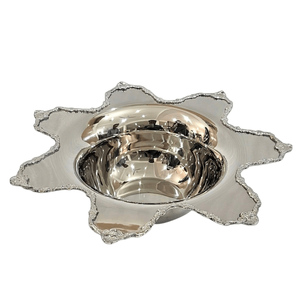 Plateau de service classique en argent plaqué avec 3 plats rectangulaires en métal poli, compatible lave-vaisselle, ensemble de vaisselle pour fête - Product Image 4