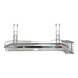 Moderno Escurridor de Platos JIEEN CHAN de Acero Inoxidable Electrochapado, Organizador de Almacenamiento para Cocina/Armario/Barra de Bar, Montado en la Pared TW - Product Image 1