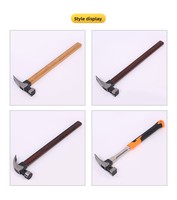 Marteau de sécurité multifonctionnel en acier de haute qualité, durable, avec manche en bois, poignée antidérapante OEM, tête de marteau personnalisée, garantie 1 an