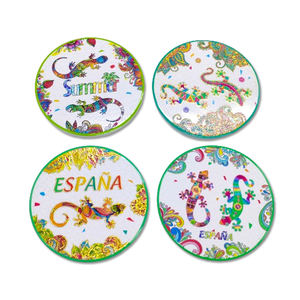Posavasos de cerámica personalizado recuerdo Sevilla <span class=keywords><strong>Barcelona</strong></span> posavasos de <span class=keywords><strong>mosaico</strong></span> español - Product Image 4