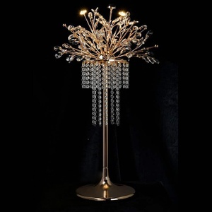 Décoration de mariage et de Noël, ornements en cristal sur pied, arrangement de scène, style vintage européen - Product Image 1