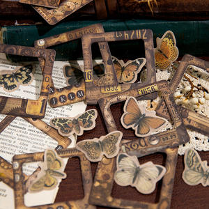 20 unidades/paquete muestras de datos un manual ilustrado serie Retro diario decoración Material papel con pegatinas 6 tipos - Product Image 3