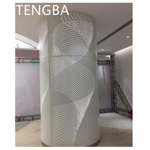 Moderna <span class=keywords><strong>Copertura</strong></span> per Colonne in Alluminio Curvo Prodotta a Foshan per Hotel, Ospedali, Centri Commerciali, Dimensioni Personalizzabili, Caratteristiche Ignifughe - Product Image 6
