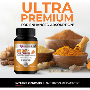 อาหารเสริมสมุนไพรแบบขายส่ง 1500 มก. แคปซูลขมิ้นชันออร์แกนิกผสมสารสกัดพริกไทยดำไบโอเพอร์รีน - Product Image 2