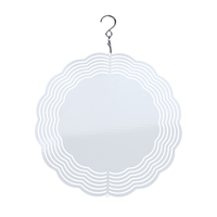 Tourniquet à vent cinétique 3D en métal blanc fait main, cadeaux uniques, décorations d'extérieur, ornement suspendu de qualité pour la maison et le jardin, 10 pouces
