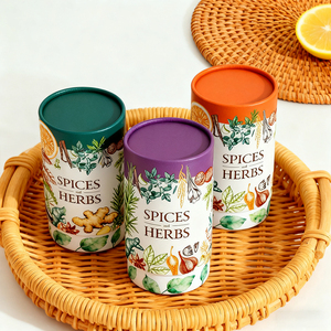 Tube en papier de qualité alimentaire personnalisé pour <span class=keywords><strong>les</strong></span> épices |   Emballage en carton recyclé écologique pour <span class=keywords><strong>les</strong></span> herbes et <span class=keywords><strong>les</strong></span> poudres d'assaisonnement - Product Image 3