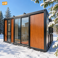 Maison modulaire préfabriquée de luxe durable de 20 pieds, maison-conteneur détachable pour petit espace de vie avec salle de bain et toilettes