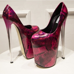 Zapatos de Vestir Personalizados para Mujer con Plataforma Extrema, Talla 47, Zapatos de Tacón de 22 cm para Bailarinas de Pole Dance, Zapatos de Modelo para Pasarela de Desfiles de Moda - Product Image 3