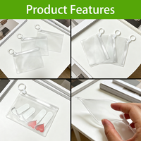 Pochettes à fermeture éclair A4-A7 en PVC transparent imperméable pour documents, sacs de classement pour l'organisation de l'argent et du budget
