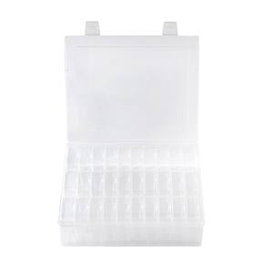 Caja de almacenamiento transparente grande 5530, 30 compartimentos para cuentas, accesorios de joyería, organizador de escritorio con tapa - Product Image 5