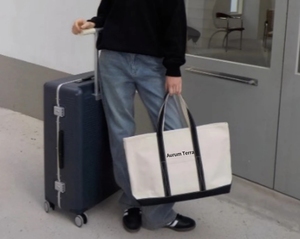 Sacs fourre-tout en toile de coton de grande capacité, épais, en gros, avec logo imprimé intégral, sac fourre-tout en toile écologique avec poche - Product Image 2