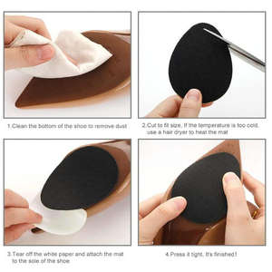 Actualización de auto-adhesivo Anti-Slip palo Pad para zapatos de fondo premium de goma antideslizante único Protector utilizados para antideslizante ruido Redu - Product Image 3