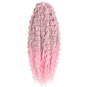 Extensions de cheveux synthétiques ARIEL en <span class=keywords><strong>fibre</strong></span> protéinée, ondulées profondes/ondulées, résistantes à la chaleur, tissées à la machine, double trame - Product Image 2