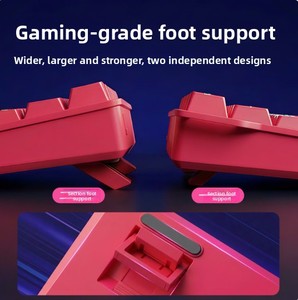 لوحة مفاتيح ألعاب ميكانيكية لاسلكية EWEADN DK63 بنسبة 63٪ مع إضاءة خلفية RGB ومفتاح أزرق ومنفذ USB من النوع C قابلة لإعادة الشحن - Product Image 4
