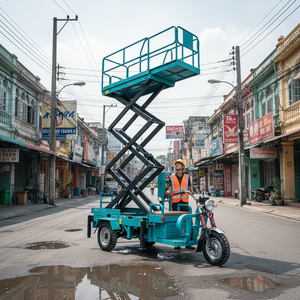 Plataforma Elevadora de Tijera Eléctrica para Triciclo, Grúa Elevadora de Acero al Manganeso con Presión de Aceite, 2 Personas, 4-6m/min - Product Image 5