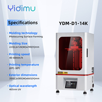 Лучшая цена на 3D-принтер Yidimu 10.1 дюйма 14K для светоотверждаемых материалов с высокой точностью, гарантией 1 год и подключением по USB