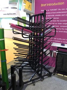 High Quality Double Sided 72 Film Rolls Mobile <strong>Vinyl</strong> Storage Rack Display <strong>Stand</strong> - Product Image 2