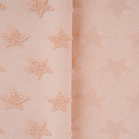 Tissu en Coton (70%) et Polyester (30%) 280 GSM 160 cm, Tricoté à la Chaîne Teint Uni avec Texture Jacquard Étoilée pour Robes et Sacs pour Filles