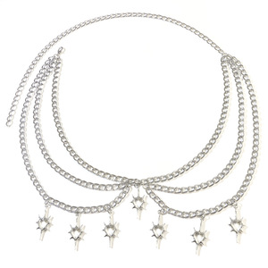 โซ่คาดเอวสไตล์พังก์ จี้รูปหัวใจ หลายชั้น สำหรับงานปาร์ตี้ เครื่องประดับแฟชั่น - Product Image 4