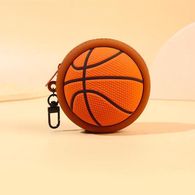 Football Basketball Baseball Billiards Themed Silicone Coin Wallet Multi-Use Storage Pouch Headphone Bag
