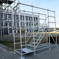 Ensemble complet d'échafaudages Ringlock avec poutres, étais, vérins de base et plateforme de travail modulaire pour la construction