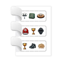 Nouvelles cartes à tirage gratuit avec motifs à 3 fenêtres, impression numérique, thème personnalisé, billets à languette à tirer