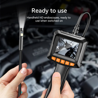 Endoscope portable de réparation, caméra d'inspection AV étanche pour tuyaux d'égout, boroscope rigide 8,5 mm 5 m SL 2,4 pouces 8 LED