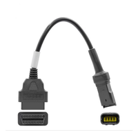 Câble de diagnostic professionnel Ducati 4 broches vers 16 broches OBD2 pour lecteur de code