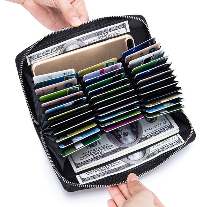 VJ новый модный держатель для кредитных карт, 36 отделений для карт, кожаная сумка, кошелек для карт с рчид-блокировкой для женщин и мужчин