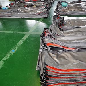 Couverture de camion de bâche de bâche de PE enduite orange bleue couverture extérieure imperméable de bâches de poly à vendre conception renforcée d'<span class=keywords><strong>oeillets</strong></span> - Product Image 4